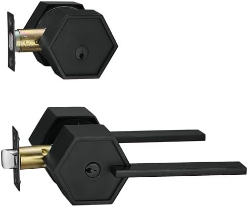 Berlin Modisch Zero Gravity Door Lever Handle Set with Deadbolt 1