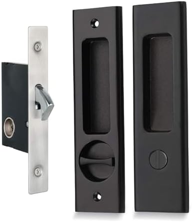 Hoconnie 63 Privacy Pocket Door Lock with Anti-Corrosion Matte Black