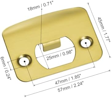 Stainless Steel Door Strike Plate Set of 4 Gold