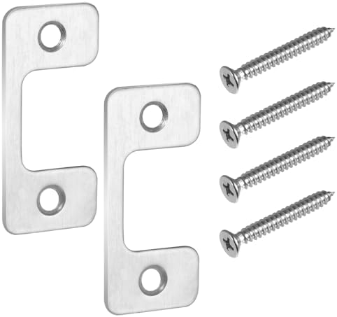 CATOSUM 2 Pcs Adjustable Strike Plate for Exterior Doors Home Rental Security