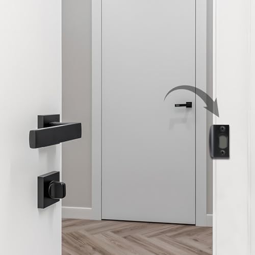 8 Pcs Door Strike Plate - Premium Stainless Steel Easy to Install Durable Door Lock Plate for Exterior Doors