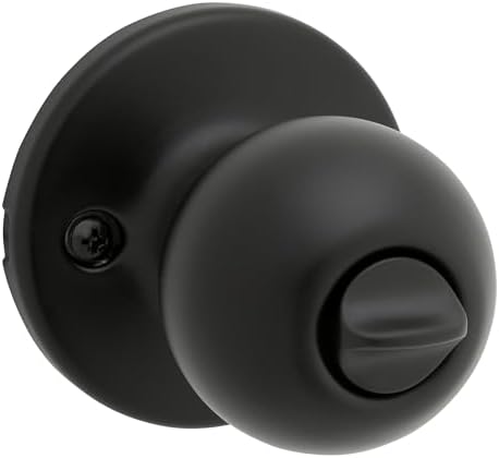 Kwikset Secure Keyed Entry Door Knob with Lock and Key Matte Black SmartKey