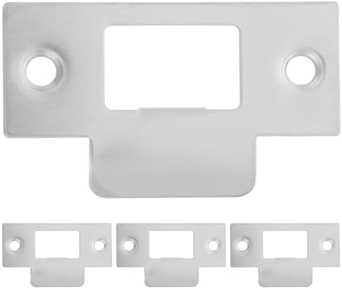 Stainless Steel 4-Piece Adjustable Strike Plate Kit for Home Use
