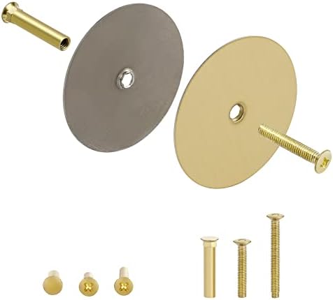2 Pack Door Hole Cover Plate Satin Brushed Brass