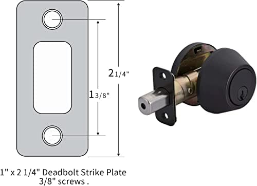 FELHOOD Deadbolt Strike Plate Door Backplate