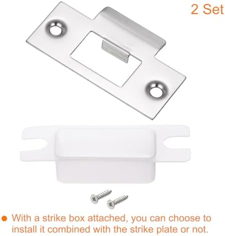 2-Piece 201 Stainless Steel Door Strike Plate