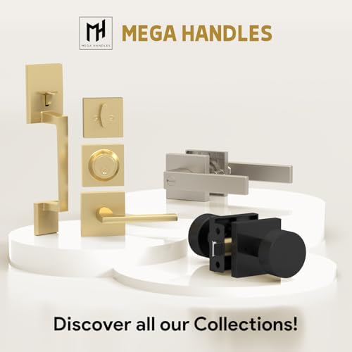 Mega Handles RAEGEN Door Deadbolt Set Matte Black