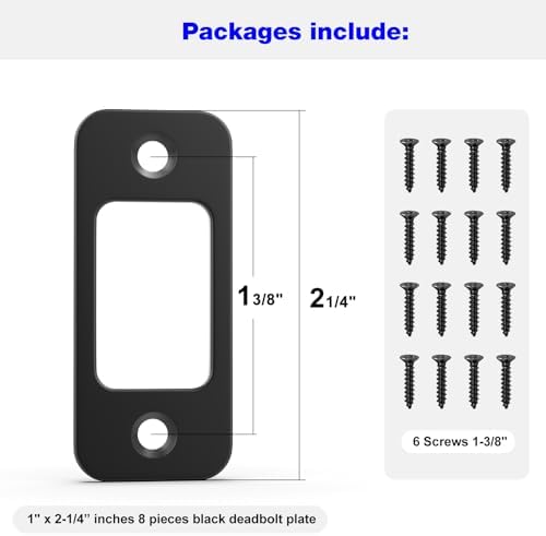 Upgrade Your Door Security with Black Deadbolt Strike Plate