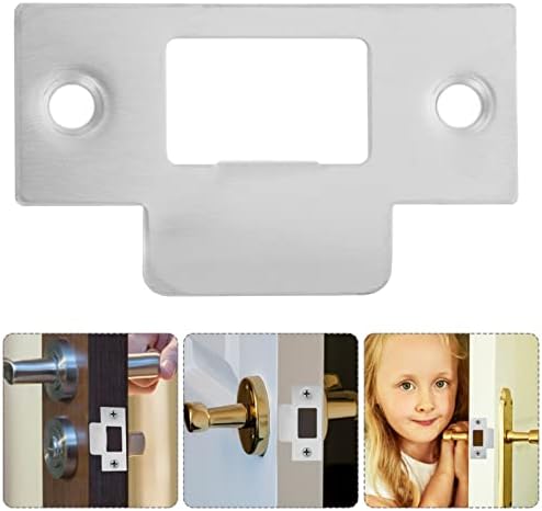 Stainless Steel 4-Piece Adjustable Strike Plate Kit for Home Use