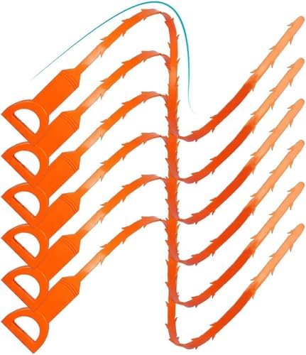 5 Pack 25-Inch Sink Snake Remover Set Draining Clog Effector Tools for Kitchen Bathroom and bathtub Drains