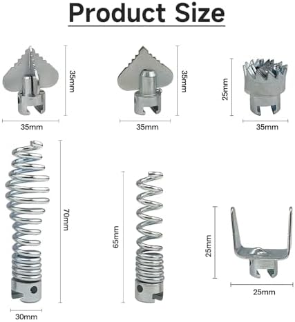 7-in-1 Drain Cleaner Cutter Heads for Ridgid Drain Snake