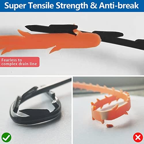 30-Inch Nylon Sink Snake for Hair Food Clogs