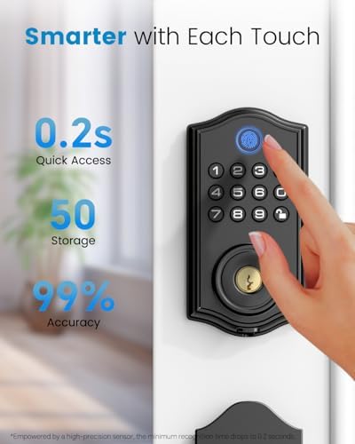 Leecici Smart Deadbolt Lock Set with Fingerprint and App Control
