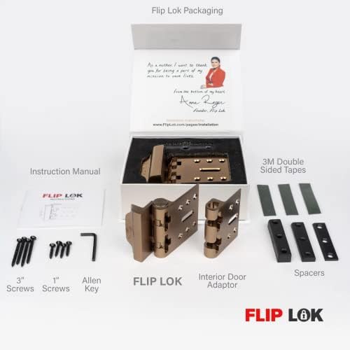 FlipLok Door Lock 10 Times Stronger Than a Deadbolt Secure Home Lock
