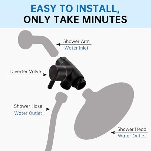 G-Promise Solid Metal Shower Arm Diverter