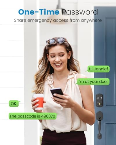 Leecici Smart Deadbolt Lock Set with Fingerprint and App Control