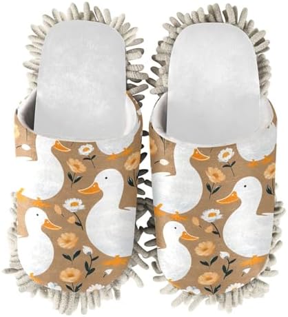 White Ducks Mop Slippers - Sizes 40-45 Perfect Fit for Your Feet