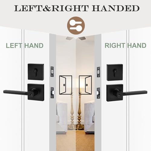 Keyed Alike 2-Pack Entry Door Lever Deadbolt Combo