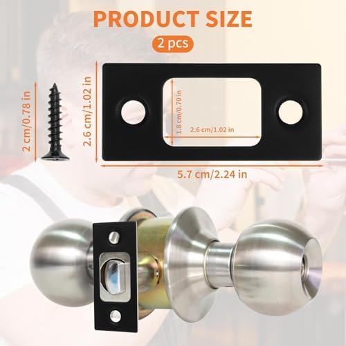 2-Pack Door Strike Plate - Door Security Replacement