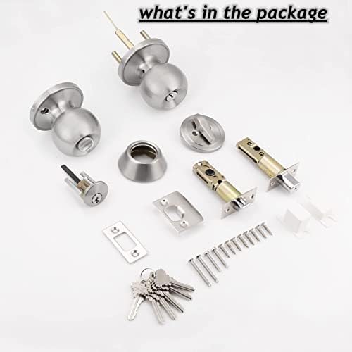 6-Pack Entry Door Knobs Deadbolts Set for Front Doors 12-Lock Set with 36 Keys Easy to Install Secure