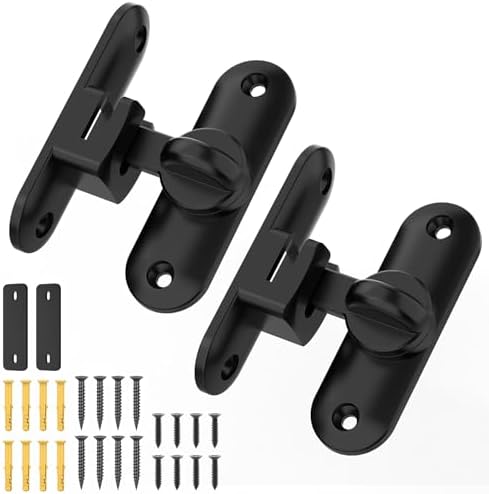 Multi-Angle Barn Door and Latch Lock Set with Zinc Alloy Surface Treatment
