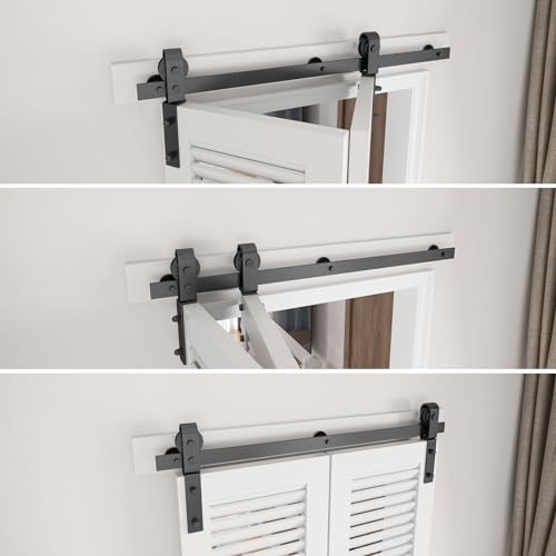 EaseLife 24 Bi-Folding Sliding Track Kit for 2 Closets