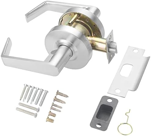 Commercial Lever Door Lock Heavy-Duty Door Handle with SATIN CHROME ADA Compliant