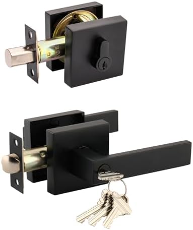 Matte Black Door Lock Set