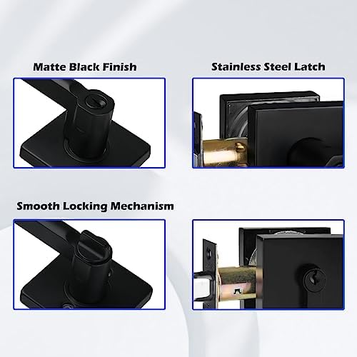 NEWBANGKEYED ENTRY DOOR COMBO with Matte Black Finish