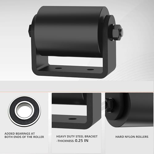 Sdstone 2Pack Slide Gate Guide Roller with C Post Welded Bracket