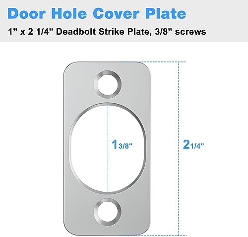 KscjdgDeadbolt Strike Plate 1-38 ea in 3 pack_door hardware