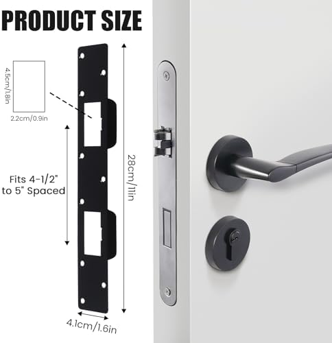 Neptniopllab Door Strike Plate - ExteriorInterior Door Security