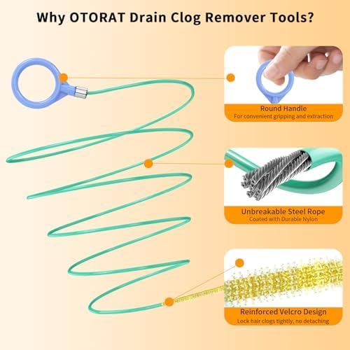 50-inch Sink Drain Snake Hair Clog Remover