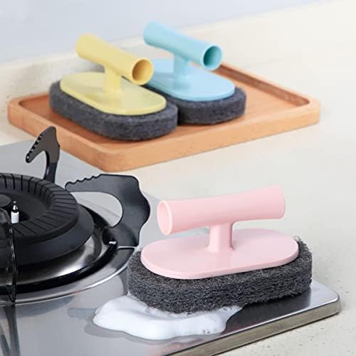 Zerodeko 3pcs Kitchen Bathroom Cleaning brushes - Ergonomic Handle Non-scratch Heavy-Duty Go To for Your Cleaning Needs