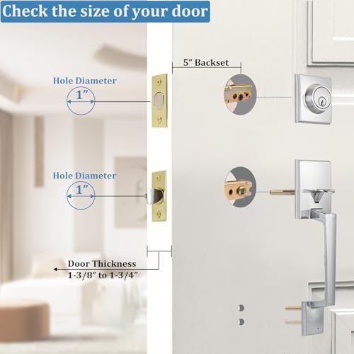 5-Inch Deadlatch Deadbolt Latch Combo for Older Doors