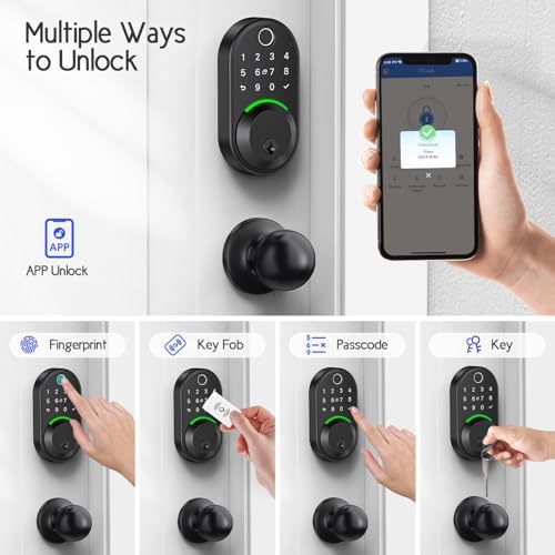 Secure Door with Fingerprint Entry Remote Access by WiseGear
