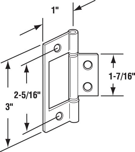 High-Quality Bi-Fold Door Hinges With Nickel Plating