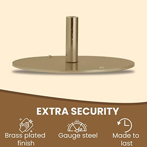 Quality Steel Door Lock Hole Cover for Home Use - Brass Finish