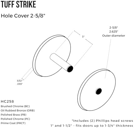 Keep Your Door Looking Spotless Tuff Strike 2-58 inch Door Replacement Plate Custom Fit Durable Easy Removal