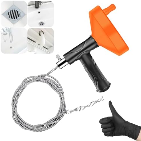 Drain Snake Auger 33ft Heavy Duty Clog Remover for Home Bathroom