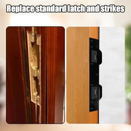 2-Piece Door Strike Plate Set Reinforcement for Latches Deadbolts