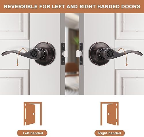 Probrico Door Lock Set with Reversible Handles