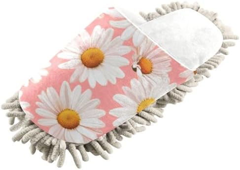 Burbuja Daisy Flowers Mop Slippers for Home and Kitchen Cleaning