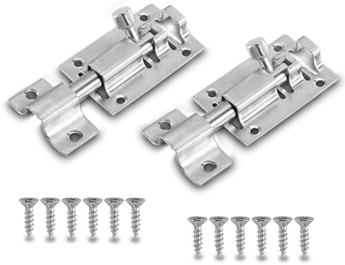Sturdy 2-Pack Door Latch Locks for Outdoor Indoor Use
