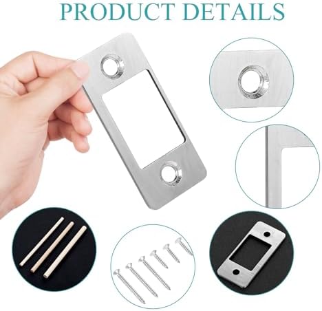 Double-Ended Door Strike Plate Kit - Strengthen Security with Enhanced Lock Fit