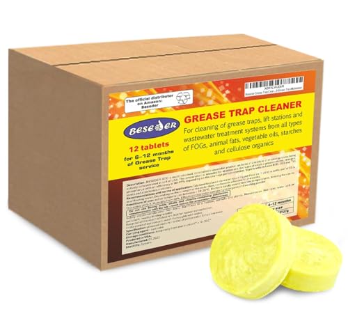 Beseder Grease Trap Cleaner 12 Tablets 36 Ounce