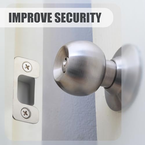 4-Piece Stainless Steel Door Strike Plate Set with Screws