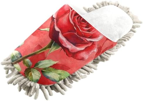 Burbuja Rose Mop Slippers Soft Microfiber Washable Kitchen Living