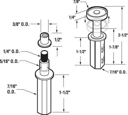 Prime-Line Bi-Fold Door Top Pivot Set
