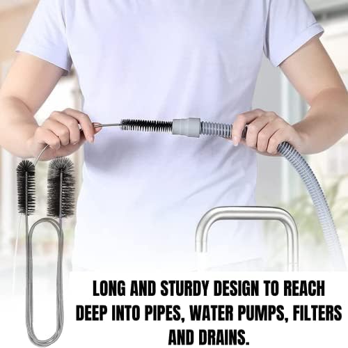 72 Long Bathroom Drain Brush Heavy-Duty Dualend